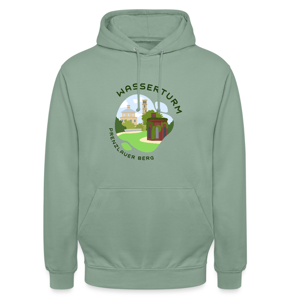 Wasserturm Prenzlauer Berg - Unisex Hoodie - Graugrün
