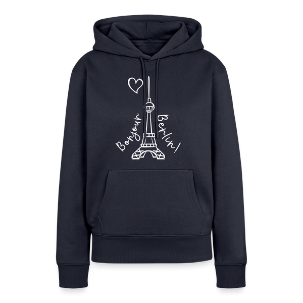 Eiffelturm in Berlin Bonjour - Frauen Premium Hoodie - Navy