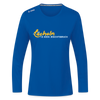 Lächeln is keen Jesichtsbruch - Frauen Sport Langarmshirt - Royalblau