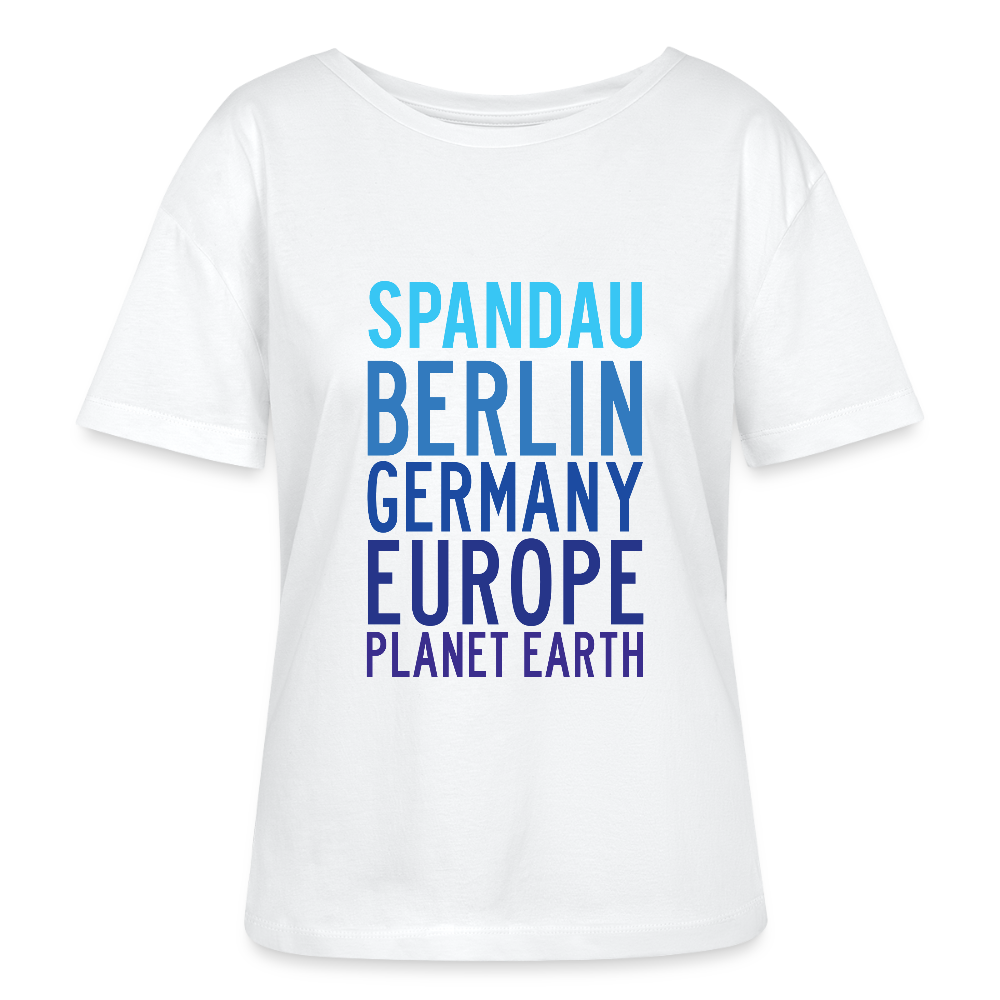 Spandau Planet Earth - Relaxed Rundhals Frauen Bio-T-Shirt - Weiß