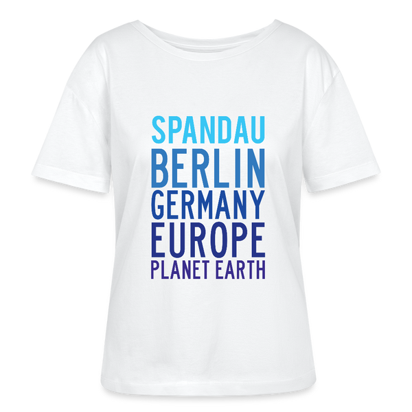 Spandau Planet Earth - Relaxed Rundhals Frauen Bio-T-Shirt - Weiß