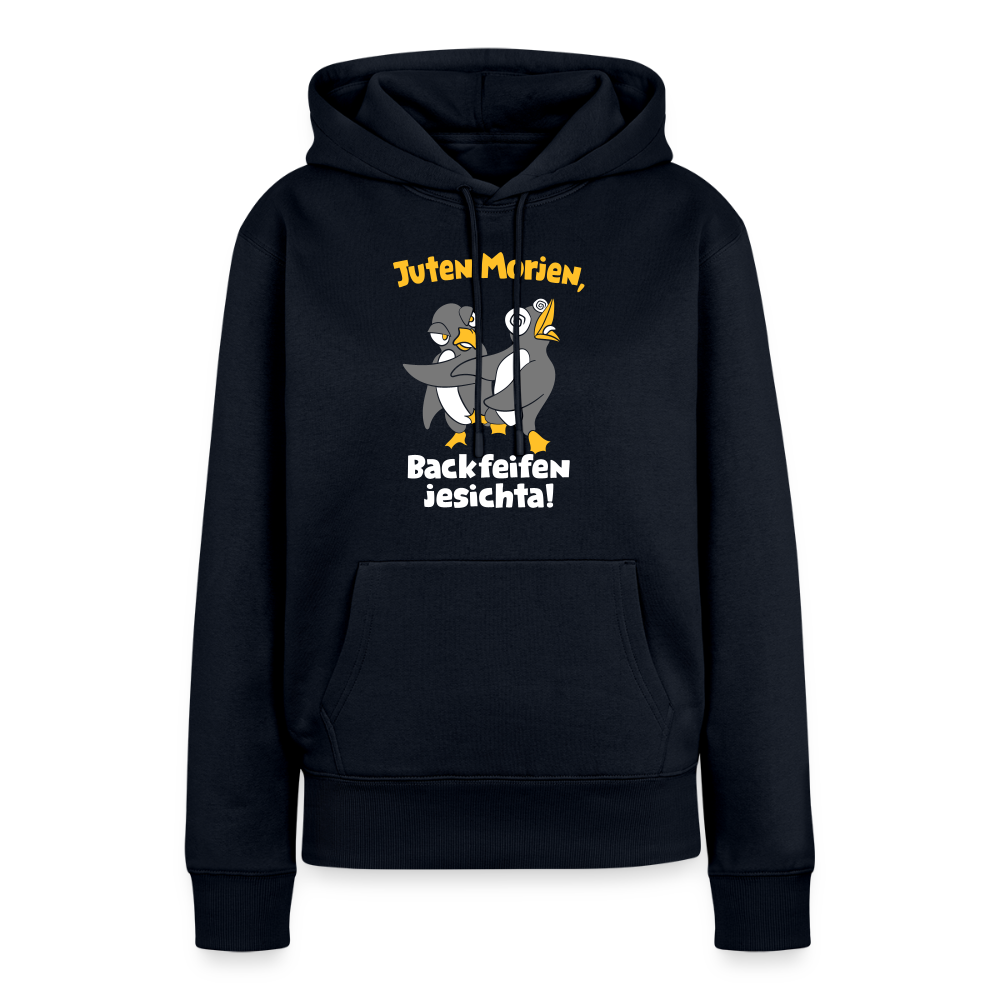 Juten Morjen, Backfeifenjesichta! - Frauen Premium Hoodie - Navy