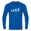 Evolution - Männer Sport Langamshirt - Royalblau