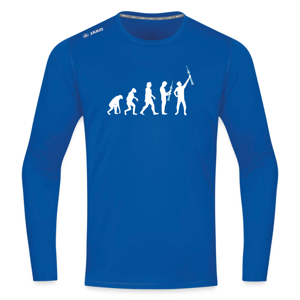 Evolution - Männer Sport Langamshirt - Royalblau