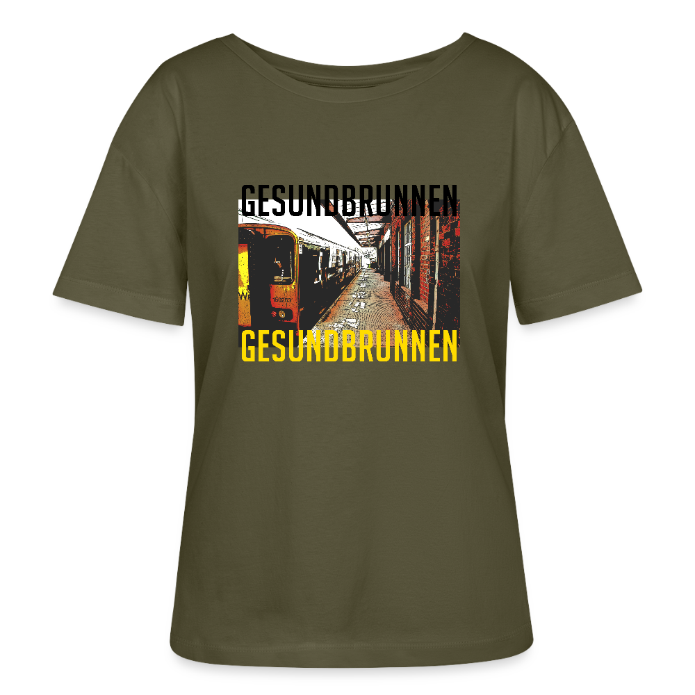 Gesundbrunnen Metro - Relaxed Rundhals Frauen Bio-T-Shirt - Khaki