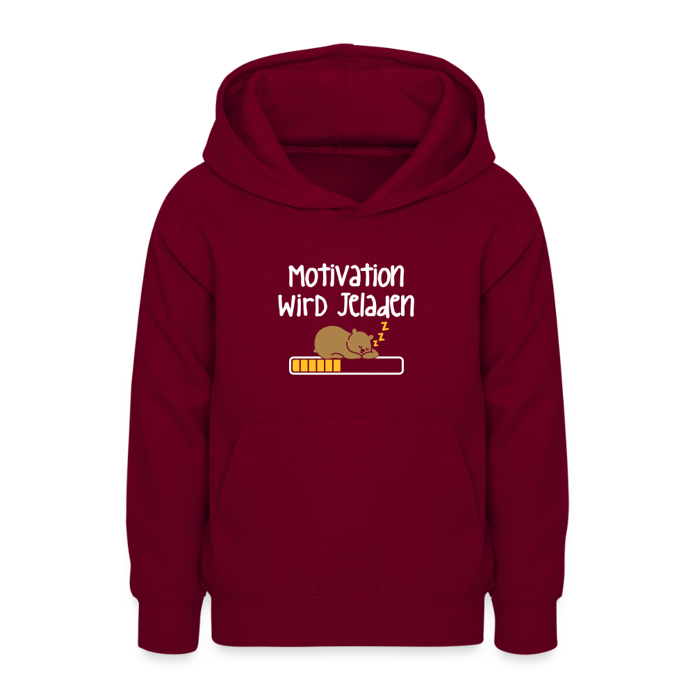 Motivation Wird Jeladen Warten - Teenager Hoodie - Bordeaux
