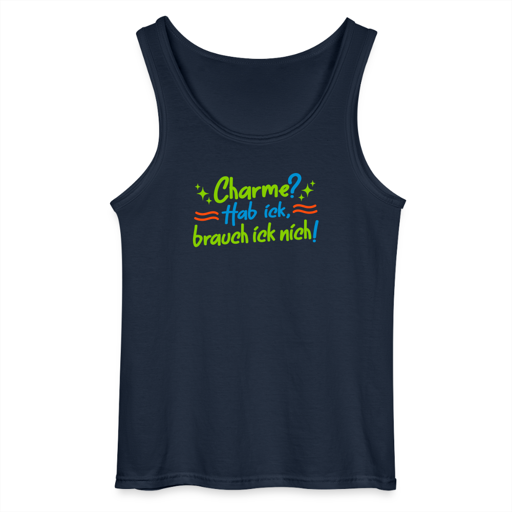 Charme? Hab ick, brauch ick nich! - Männer Tank Top - Navy