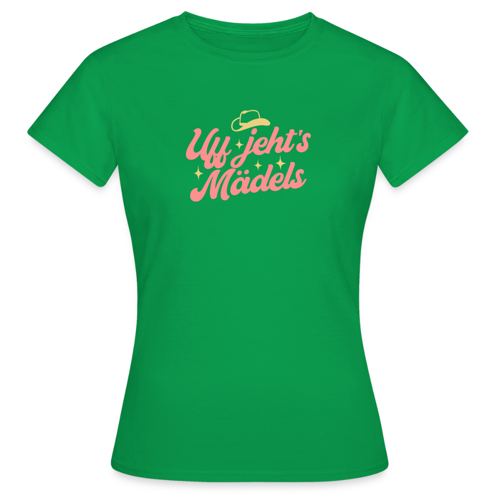 Uff jeht’s Mädels - Frauen Premium T-Shirt - Kelly Green