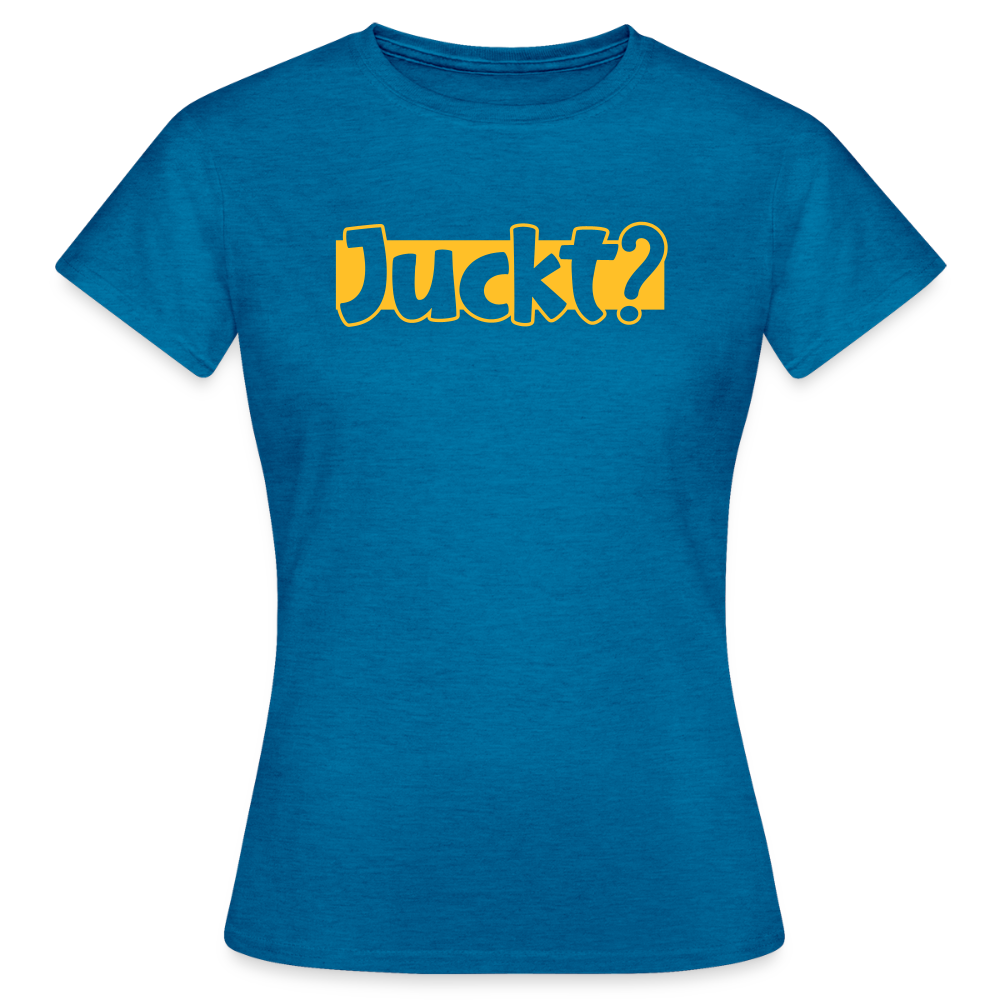 Juckt? - Frauen Premium T-Shirt - Antikblaues Saphir meliert