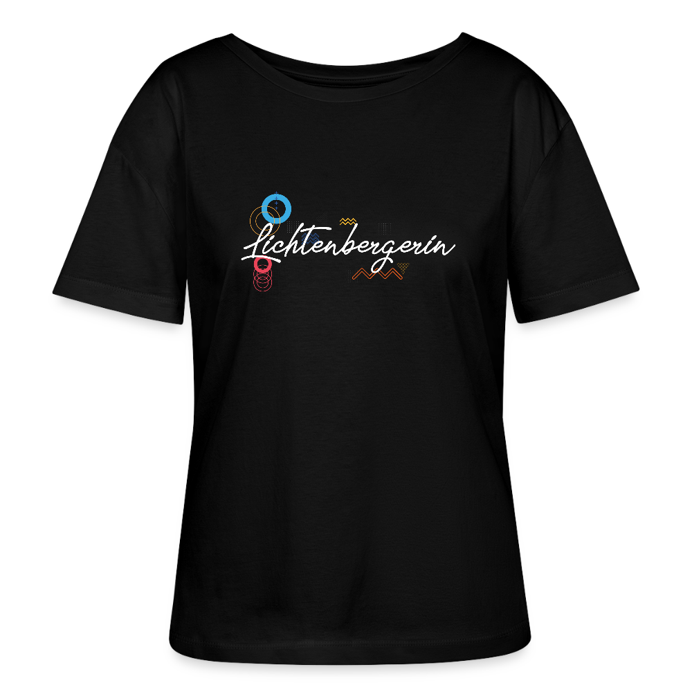 Lichtenbergerin - Relaxed Rundhals Frauen Bio-T-Shirt - Schwarz