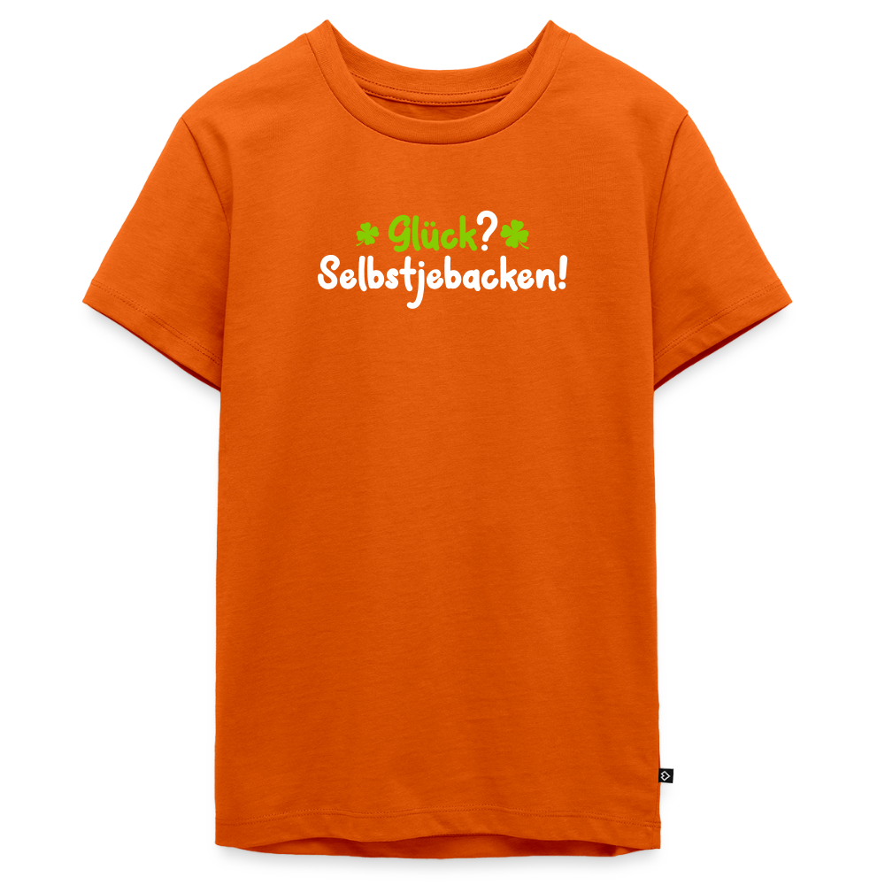 Glück? Selbstjebacken - Teenager Premium T-Shirt - Orange