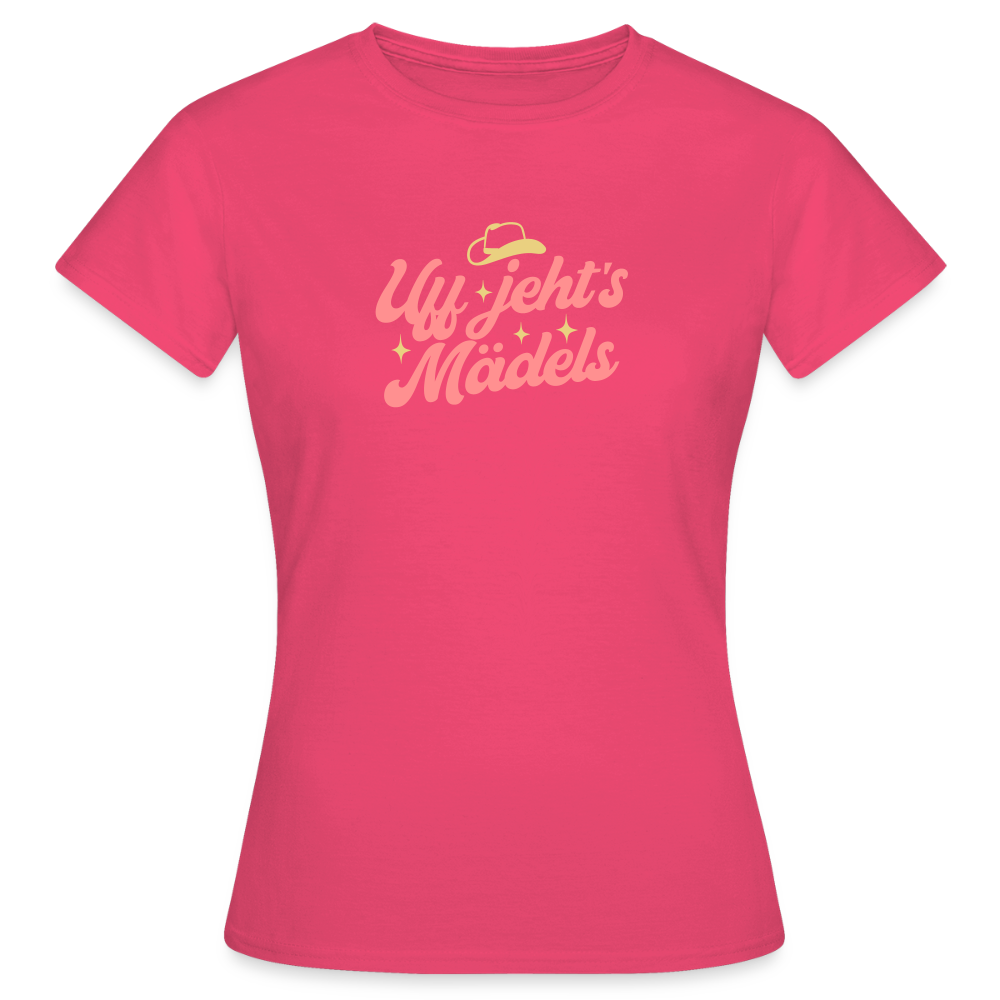 Uff jeht’s Mädels - Frauen Premium T-Shirt - Azalea
