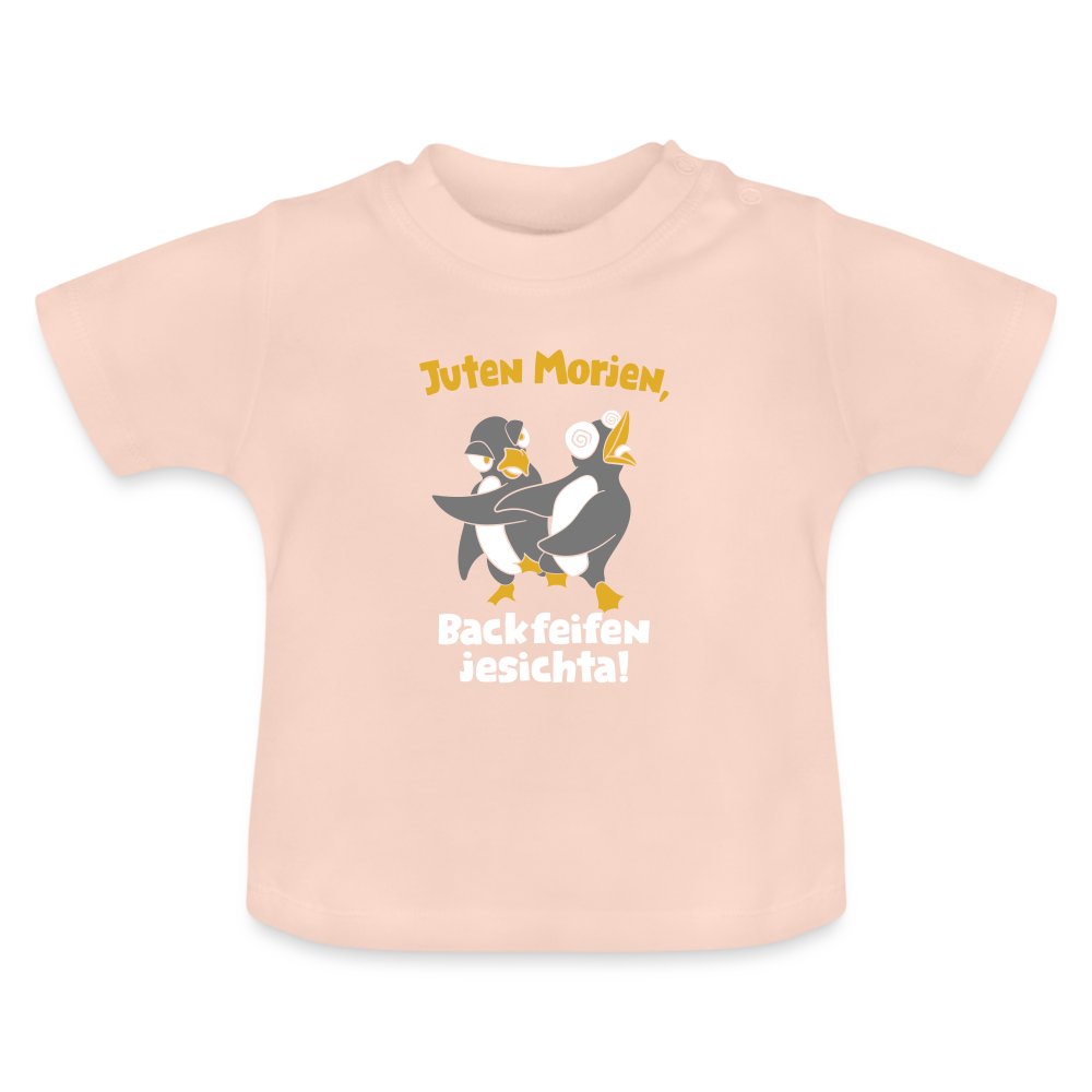 Juten Morjen, Backfeifenjesichta! - Baby T-Shirt - Kristallrosa