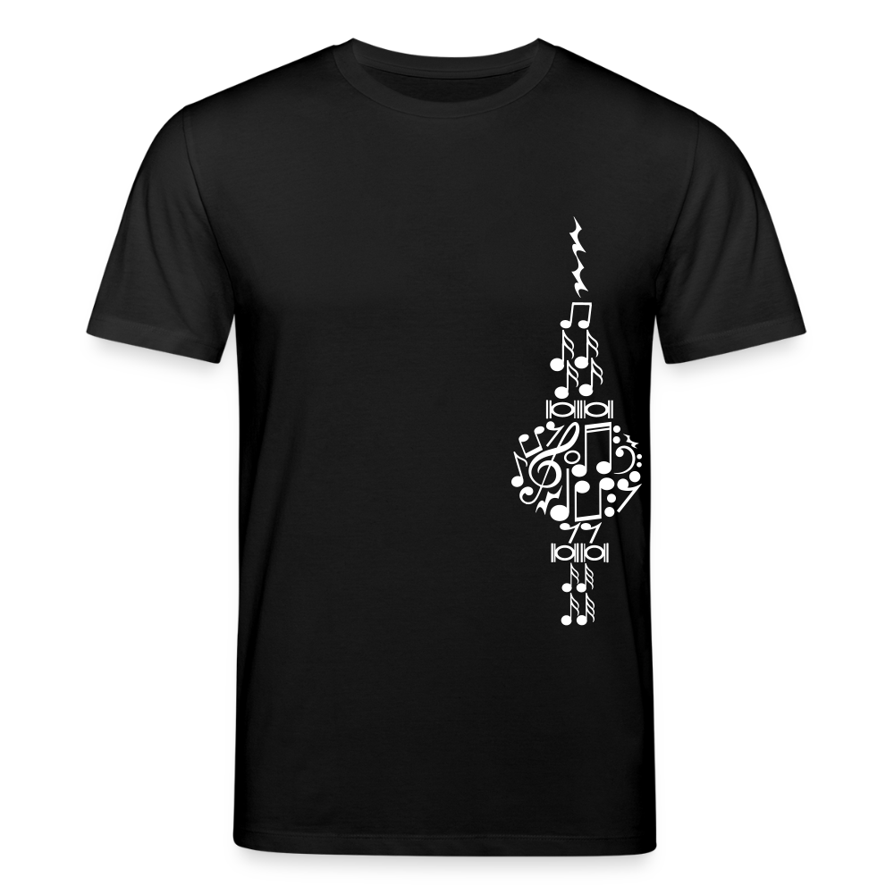 Fernsehturm der Noten - Unisex Bio T-Shirt - Schwarz