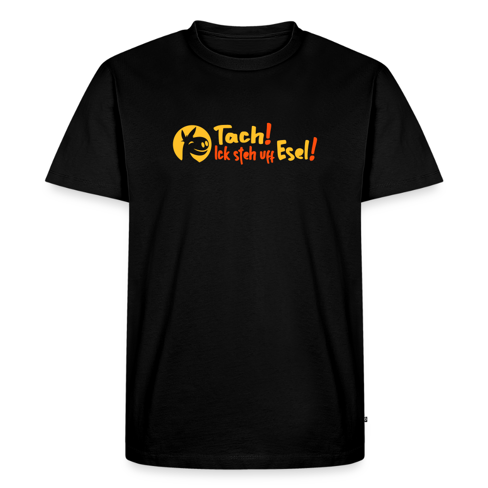 Tach! Ick steh uff Esel! - Männer Premium T-Shirt - Schwarz