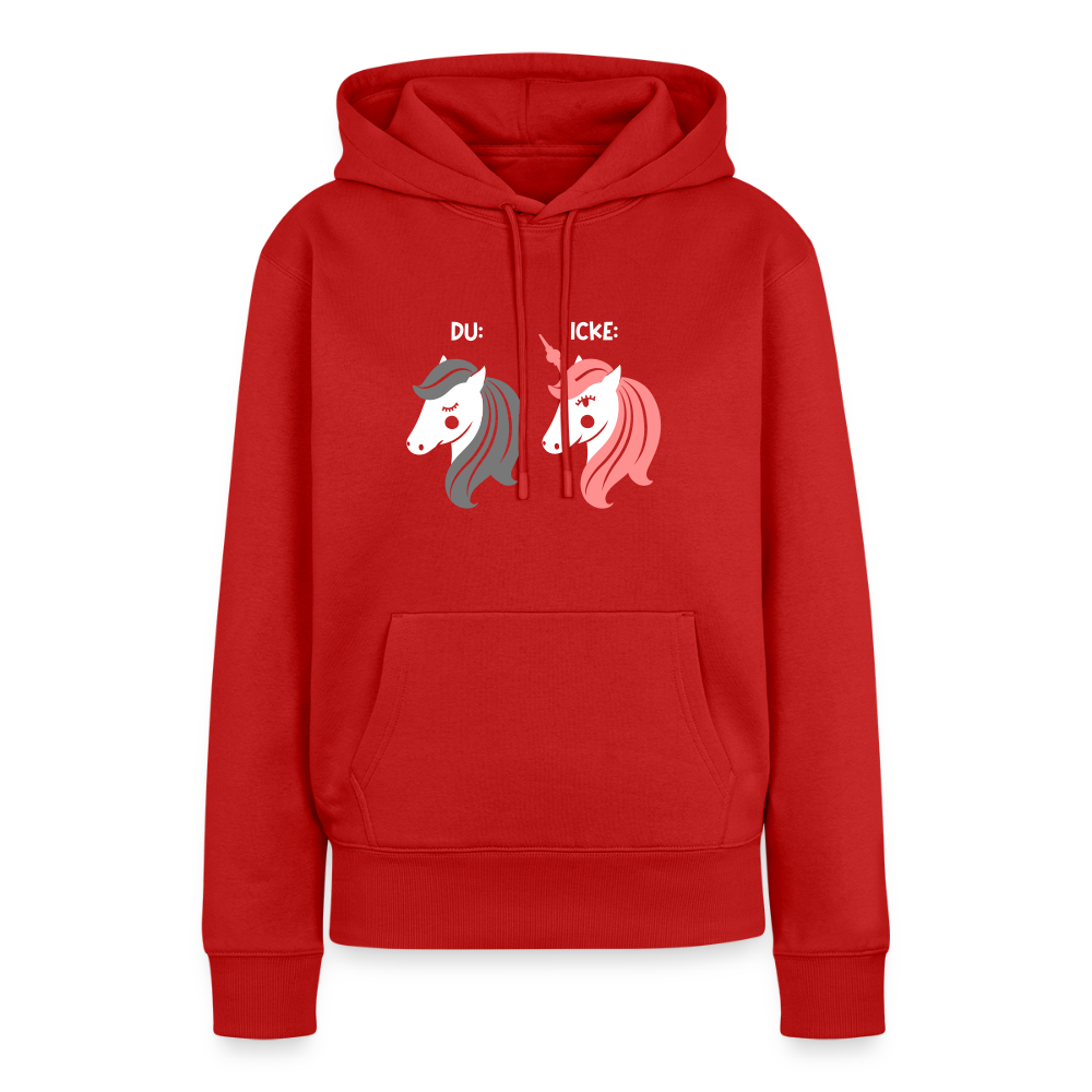 Berliner Einhorn - Frauen Premium Hoodie - Rot