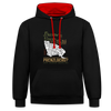 Prerow oder Prenzlberg - Kontrast Hoodie - Schwarz/Rot