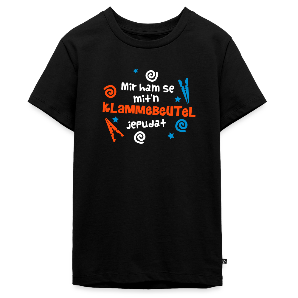 Mit'n Klammabeutel jepudat - Teenager Premium T-Shirt - Schwarz