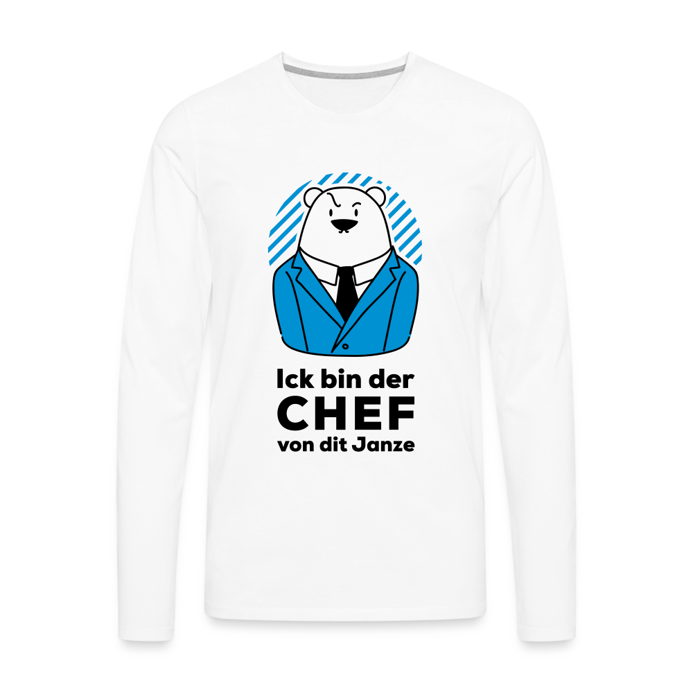 Chef - Männer Premium Langamshirt - Weiß