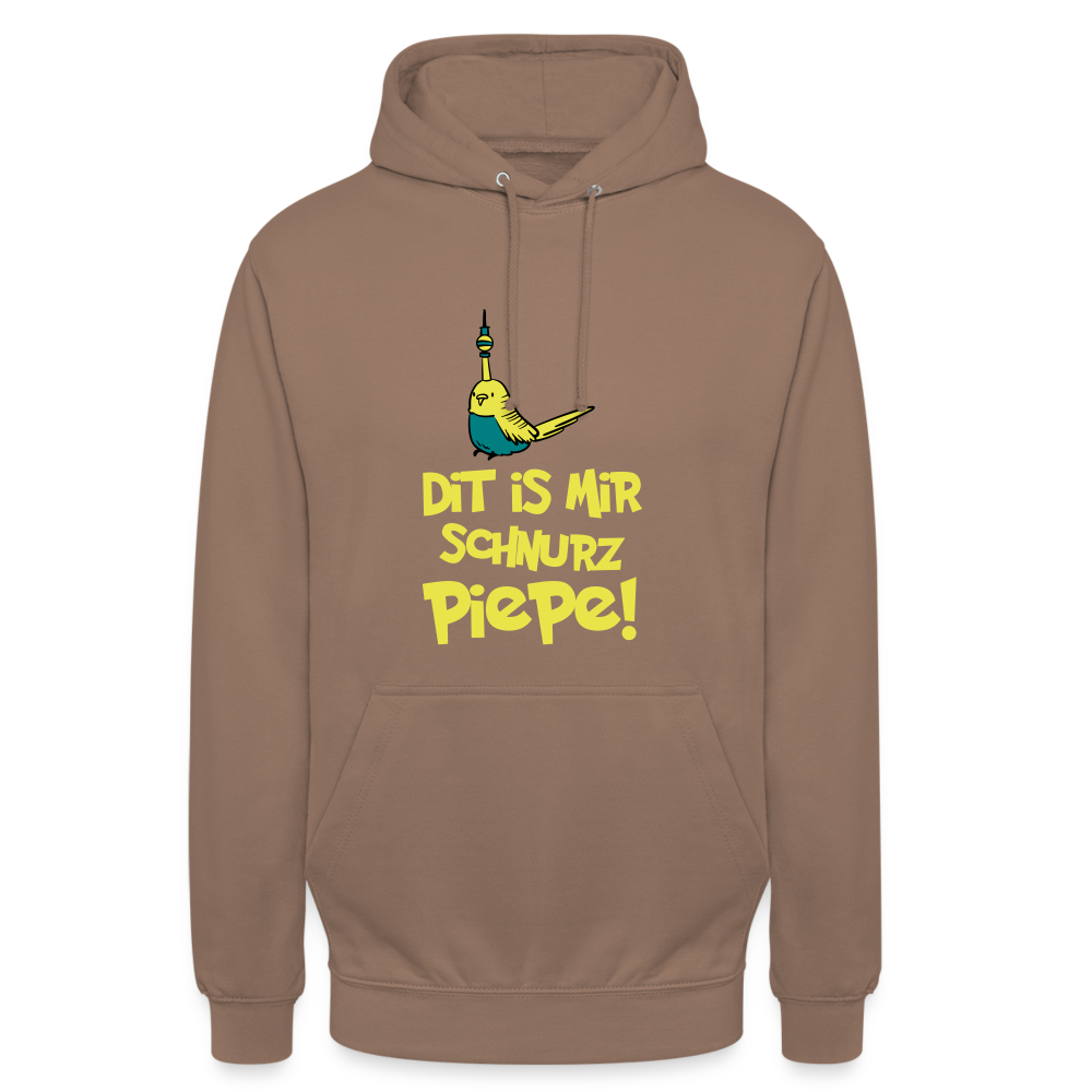 Schnurz Piepe mit Piep - Unisex Hoodie - Mokka