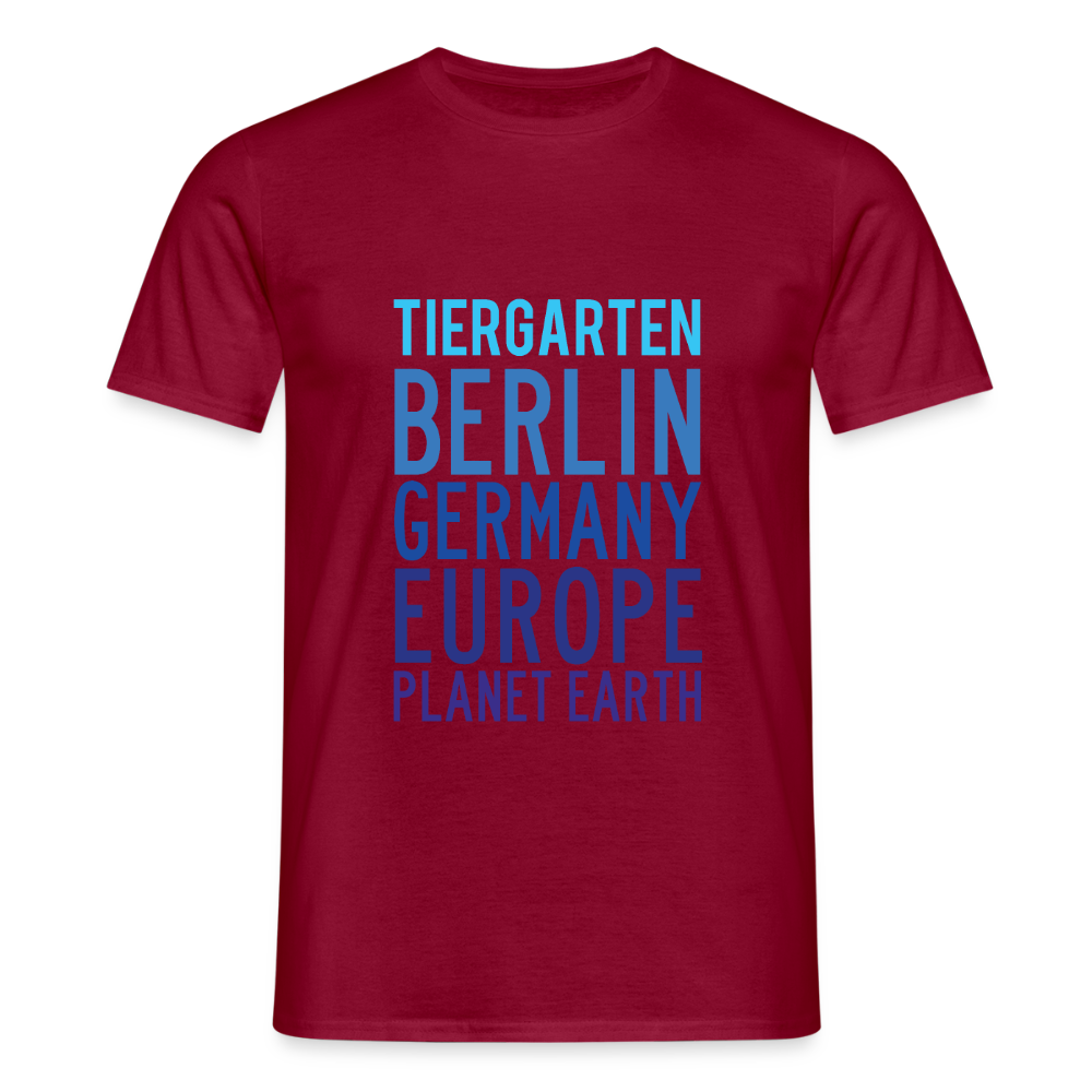 Tiergarten Planet Earth - Männer Premium T-Shirt - Ziegelrot