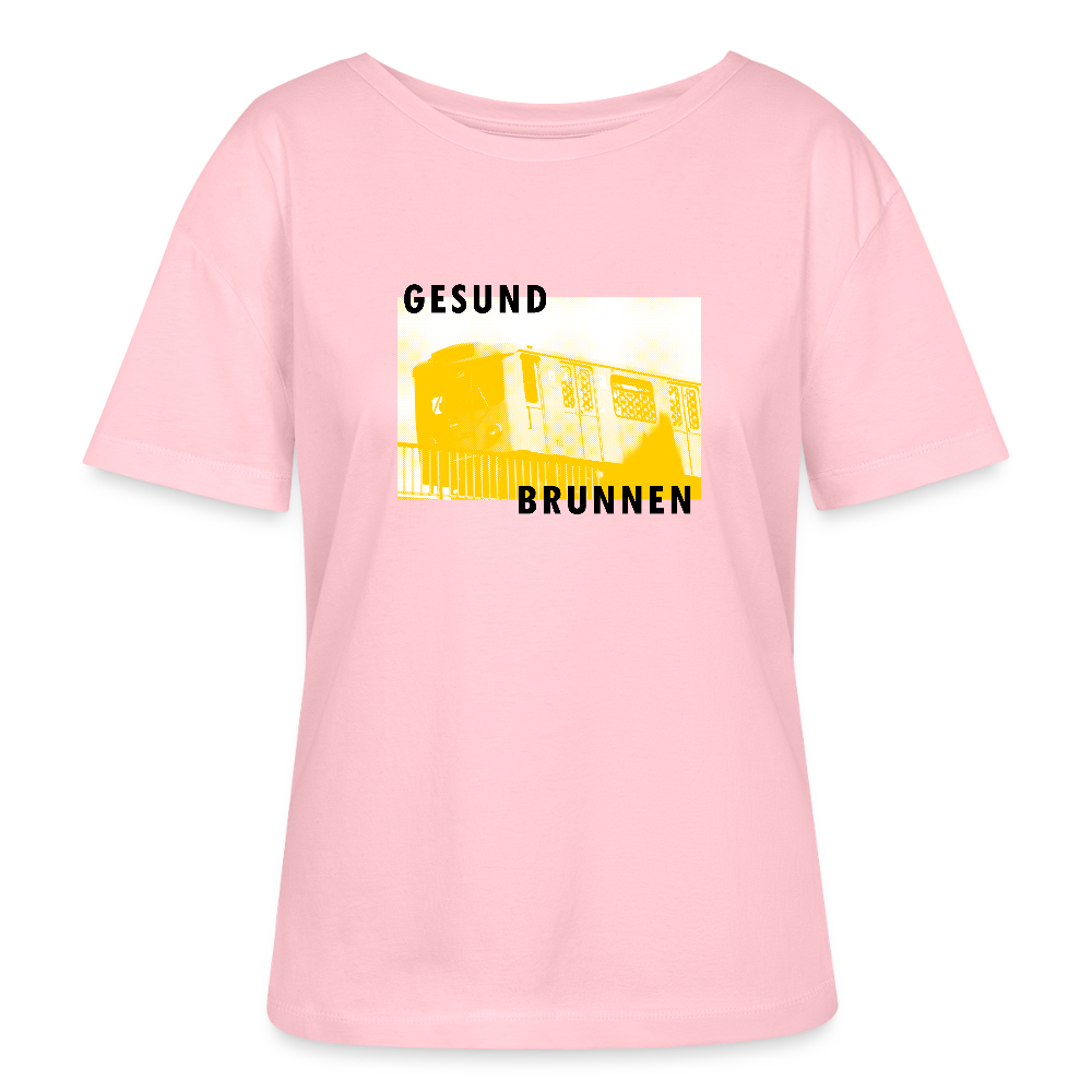 Gesundbrunnen Metro - Relaxed Rundhals Frauen Bio-T-Shirt - Hellrosa