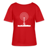 Funkturm im Fokus - Relaxed Rundhals Frauen Bio-T-Shirt - Rot