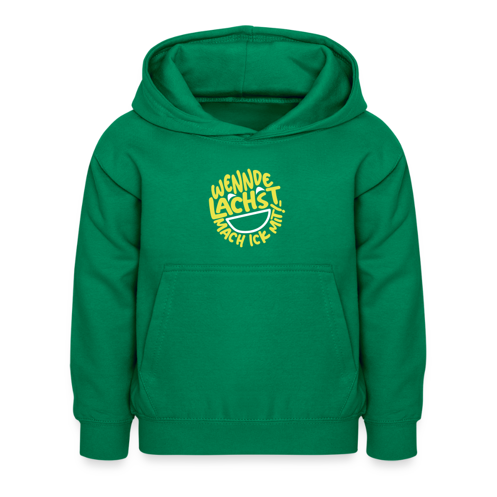 Wennde lachst, mach ick mit! - Kinder Hoodie - Kelly Green