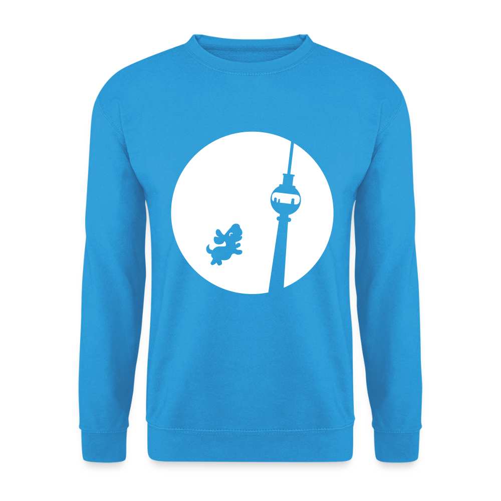 Hund am Fernsehturm - Unisex Pullover - Meeresblau