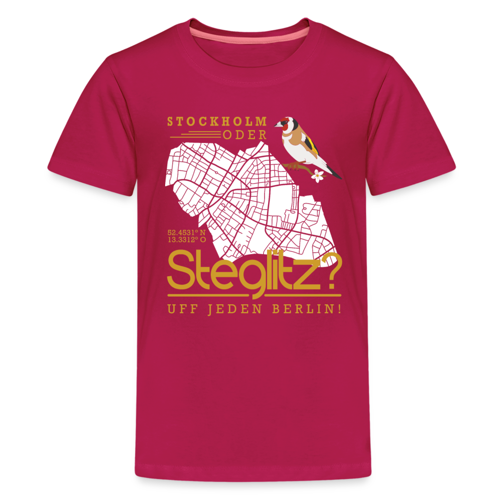 Stockholm oder Steglitz - Teenager Premium T-Shirt - dunkles Pink