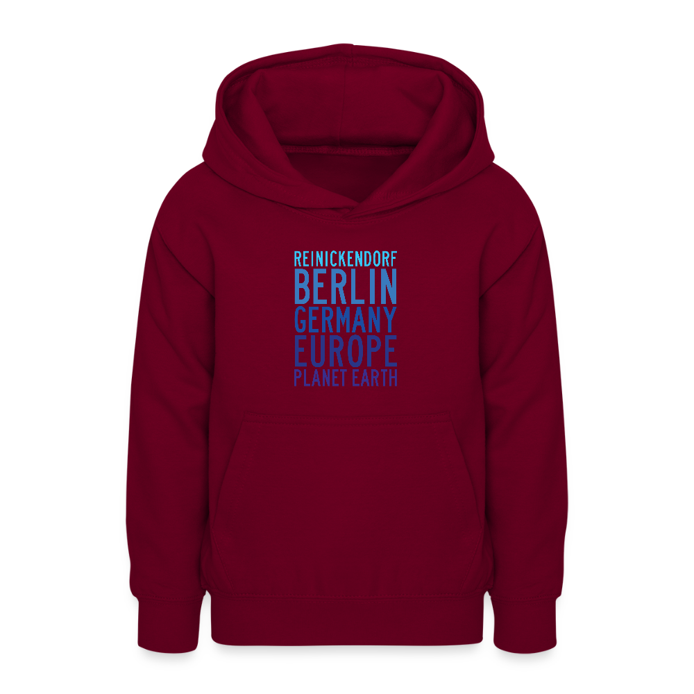 Reinickendorf Planet Earth - Teenager Hoodie - Bordeaux