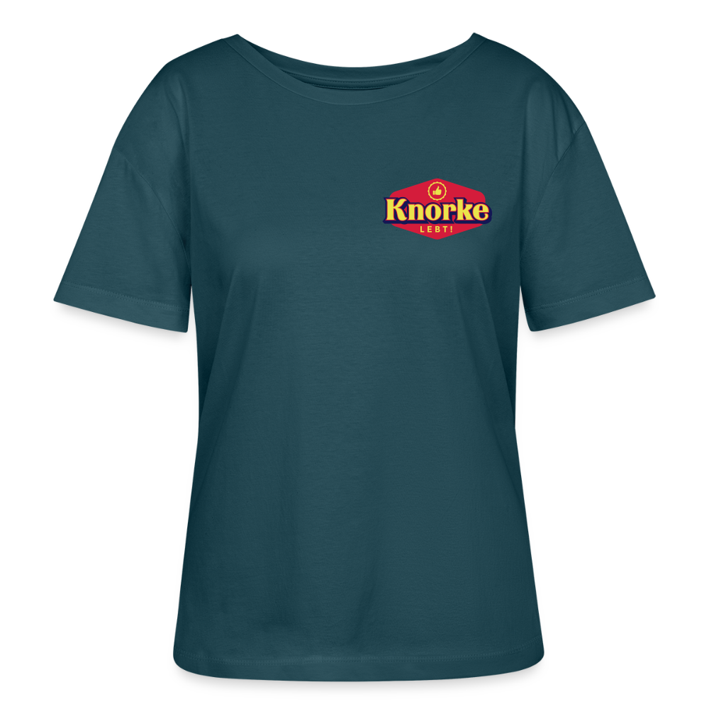 KNORKE lebt! - Relaxed Rundhals Frauen Bio-T-Shirt - Dunkles Petrol