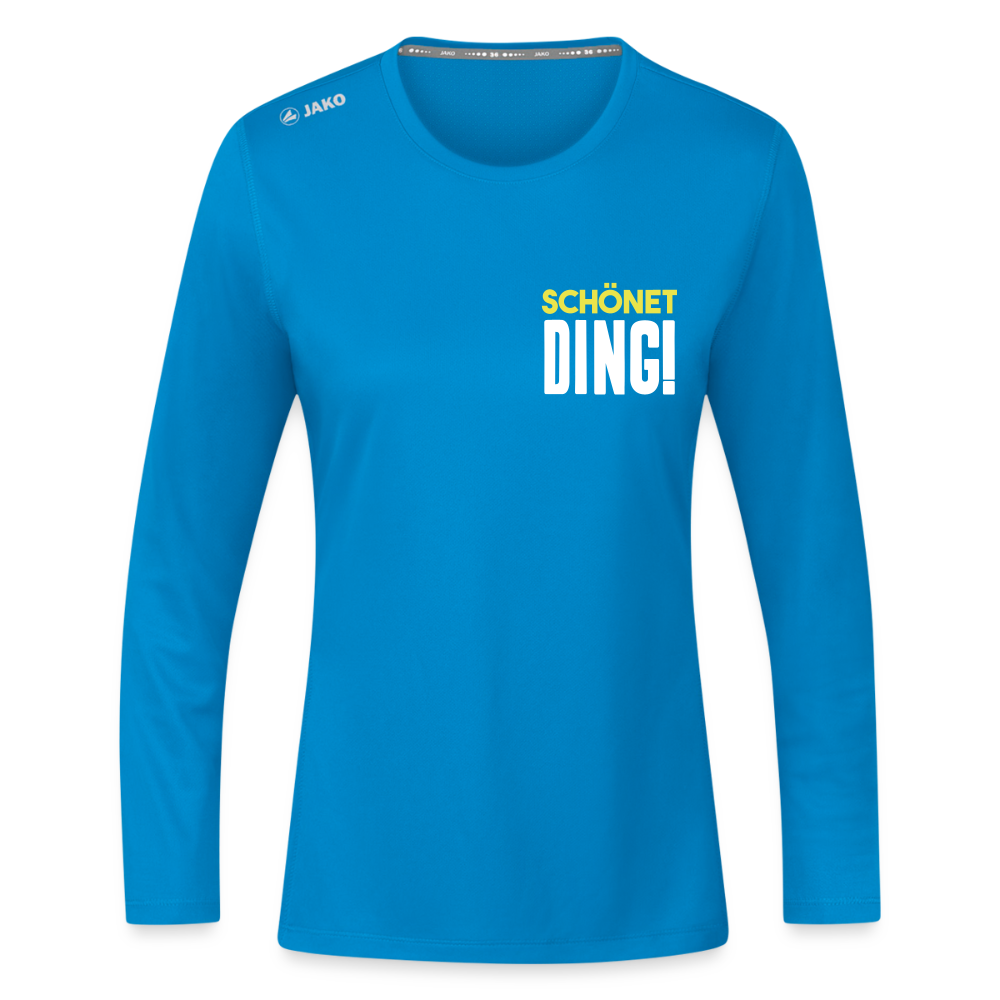 schönet Ding! - Frauen Sport Langarmshirt - Saphirblau