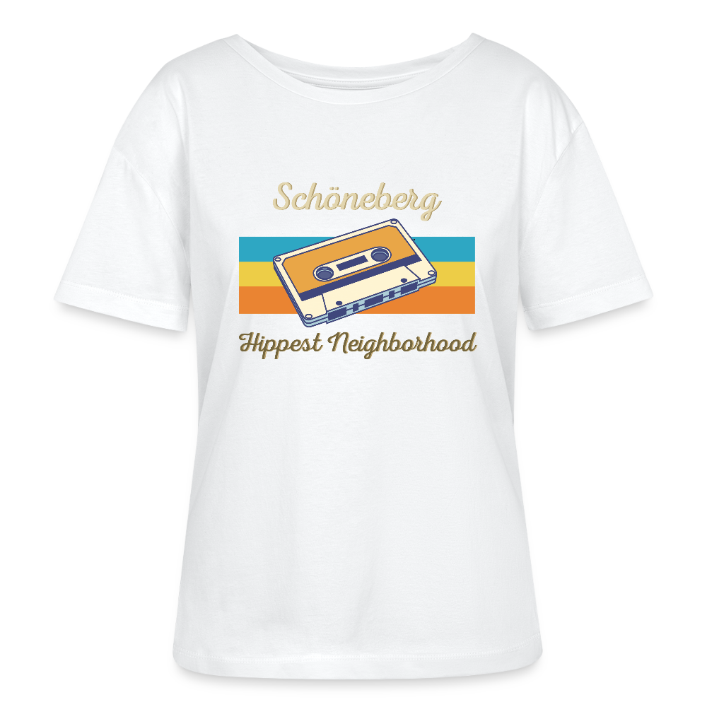 Schöneberg Hippest Neighborhood - Relaxed Rundhals Frauen Bio-T-Shirt - Weiß