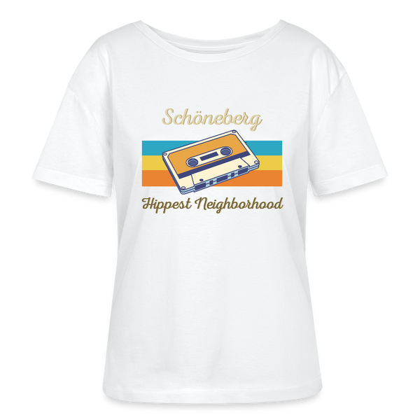 Schöneberg Hippest Neighborhood - Relaxed Rundhals Frauen Bio-T-Shirt - Weiß