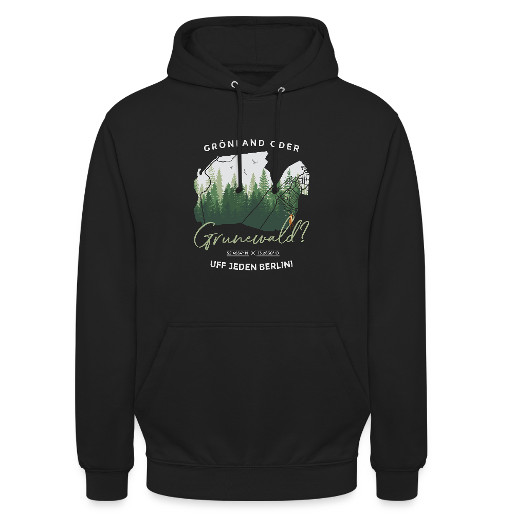 Grönland oder Grunewald - Unisex Hoodie - Schwarz