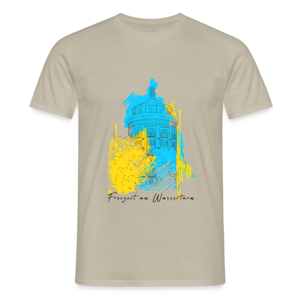 Freizeit am Wasserturm - Männer Premium T-Shirt - Sandbeige