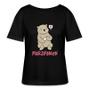Marzipanien - Relaxed Rundhals Frauen Bio-T-Shirt - Schwarz