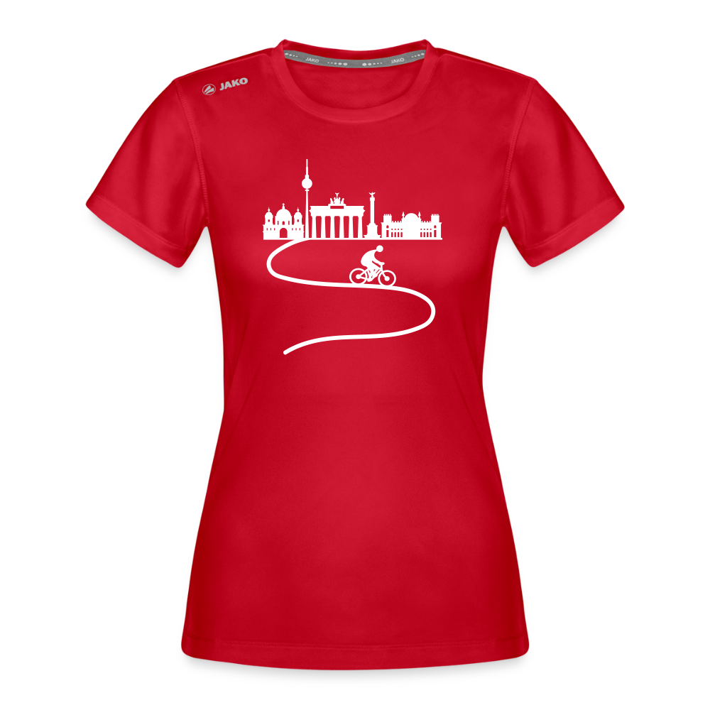 Aus der Stadt radeln - Frauen Sport-Shirt - Rot