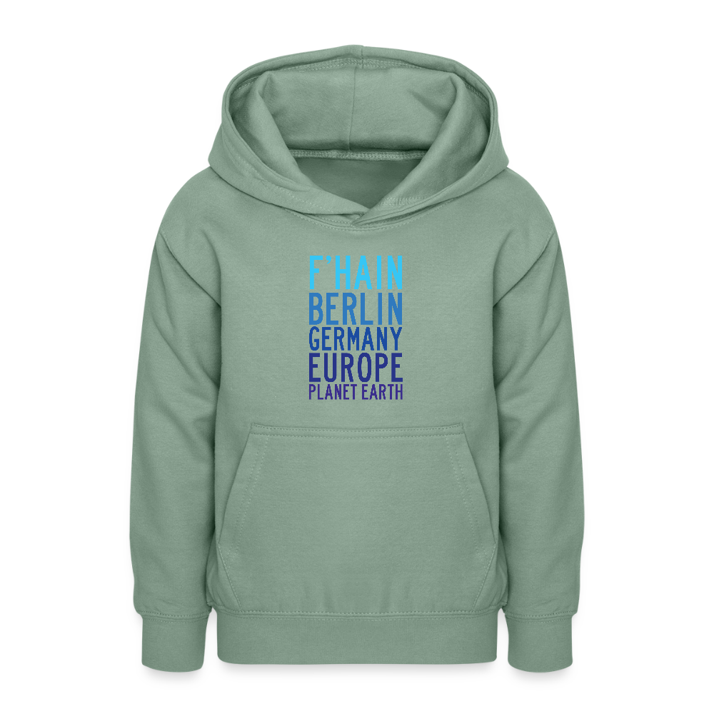 F'hain - Planet Earth - Teenager Hoodie - Graugrün