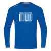 PRODUZIERT IN BERLIN - Männer Sport Langamshirt - Royalblau
