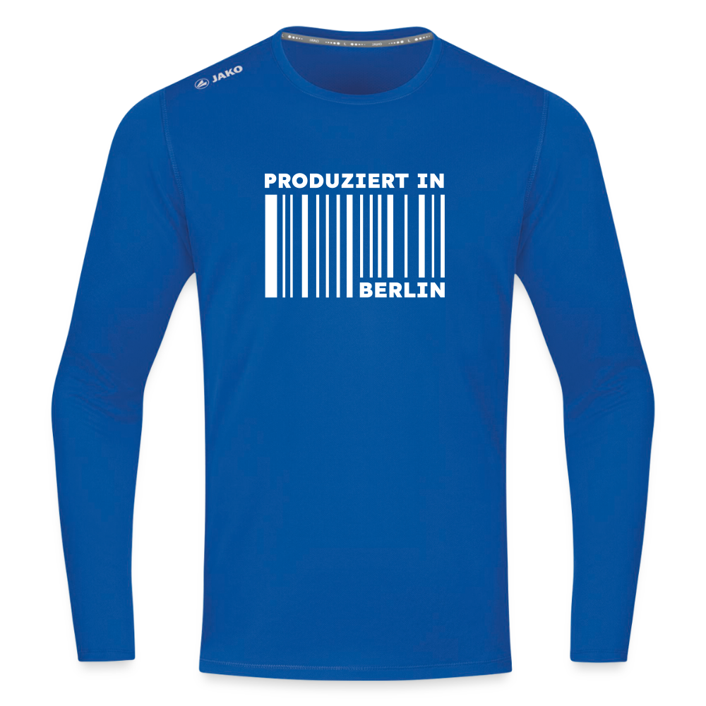 PRODUZIERT IN BERLIN - Männer Sport Langamshirt - Royalblau