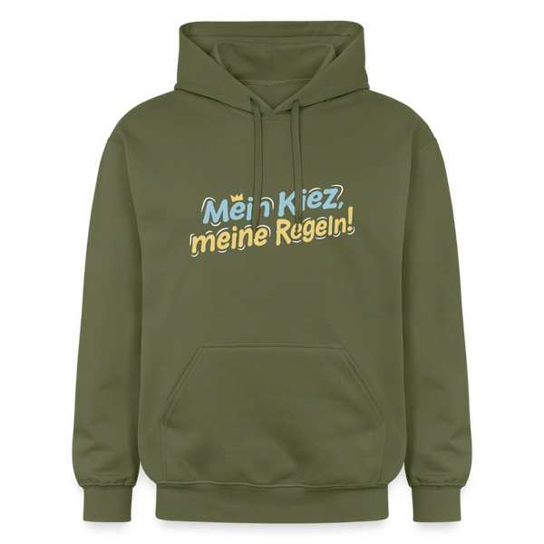Mein Kiez, meine Regeln! - Hoodie - Militärgrün