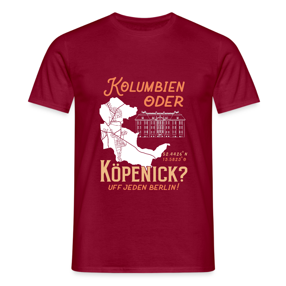 Kolumbien oder Köpenick - Männer Premium T-Shirt - Ziegelrot