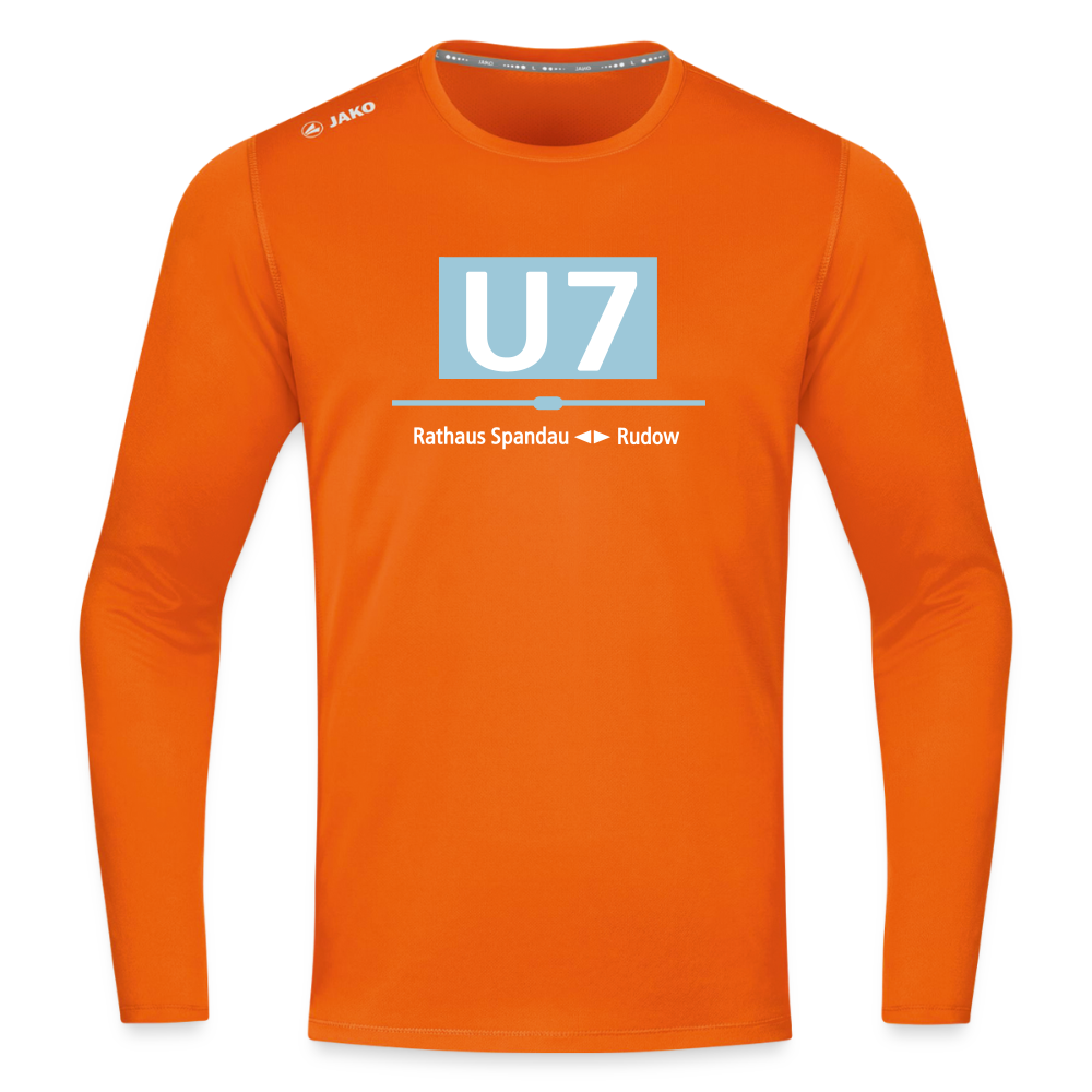 U7 - Männer Sport Langamshirt - Neonorange