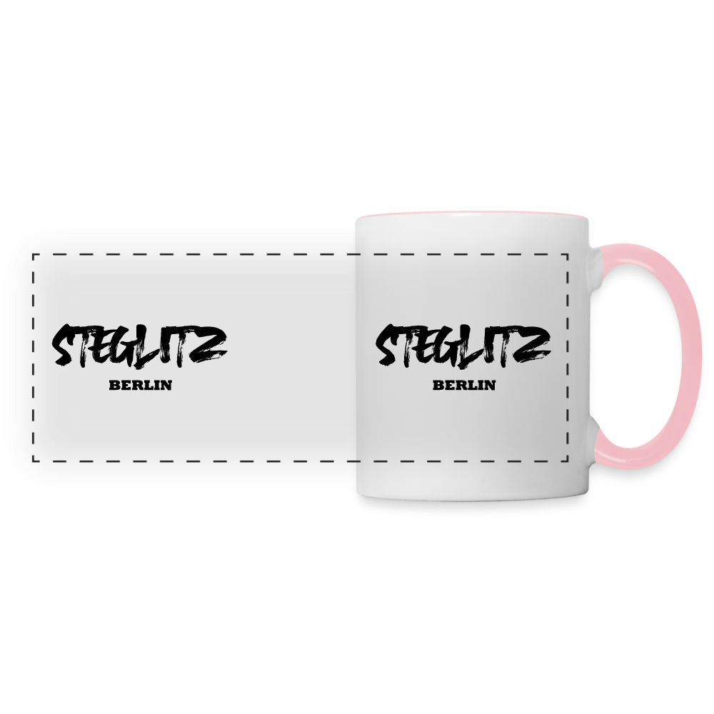Steglitz - Tasse zweifarbig - Weiß/Pink