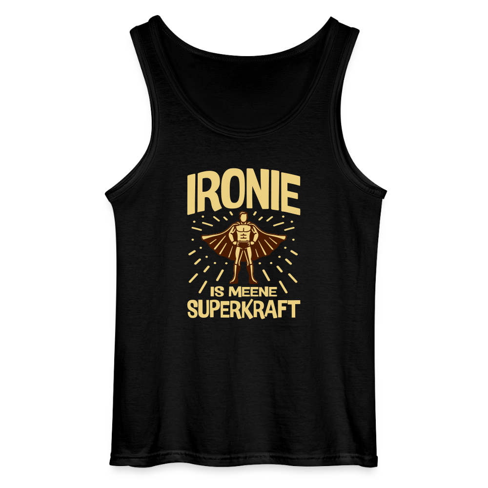 Ironie is meene Superkraft! - Männer Tank Top - Schwarz