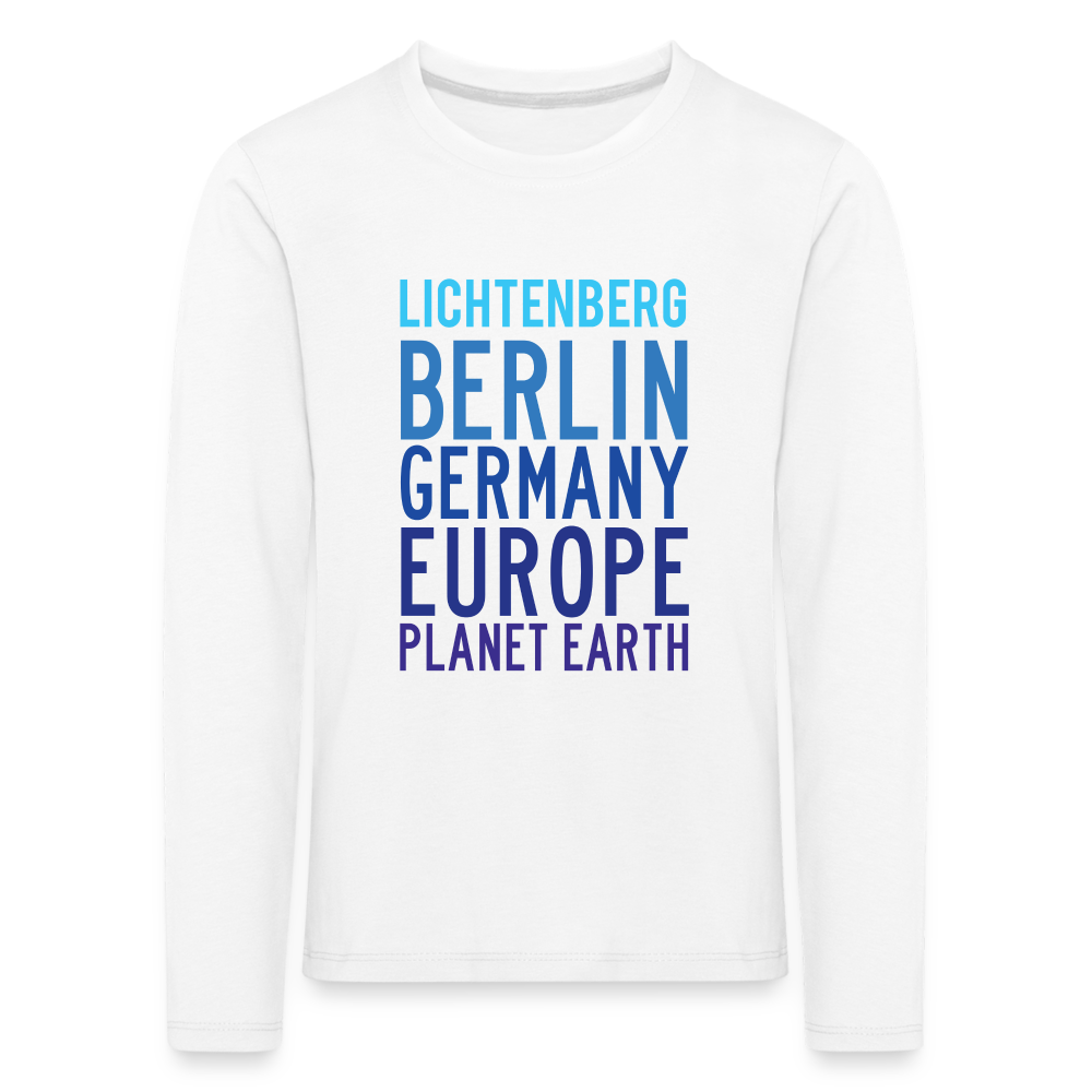 Lichtenberg Planet Earth - Kinder Langarmshirt - Weiß