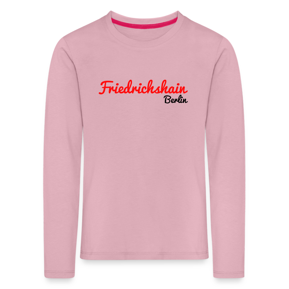 Friedrichshain Berlin - Kinder Langarmshirt - Hellrosa