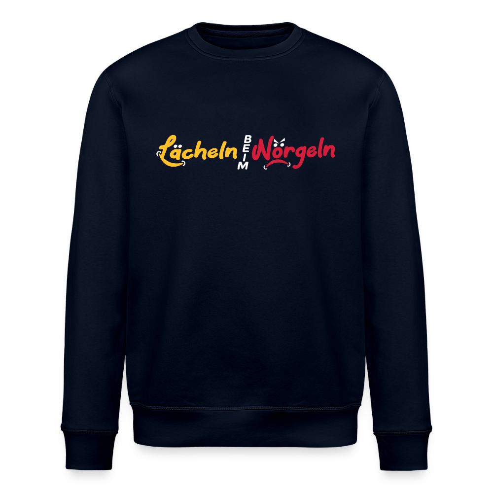 Lächeln beim Nörgeln - Unisex Bio Sweatshirt - Navy